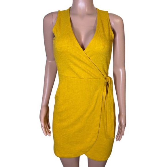 MADEWELL Women’s Yellow Sheath Mini Dress - Picture 2 of 13